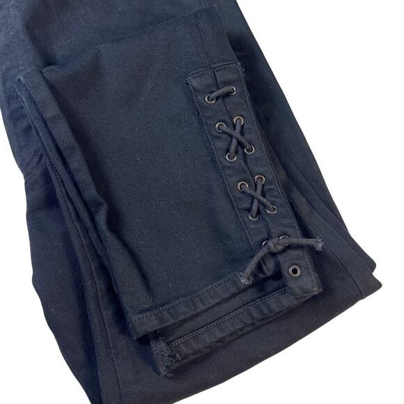 Citizens of Humanity Olivia High Rise Slim Lace Up Ankle Jeans Black Size 29 - Picture 7 of 14